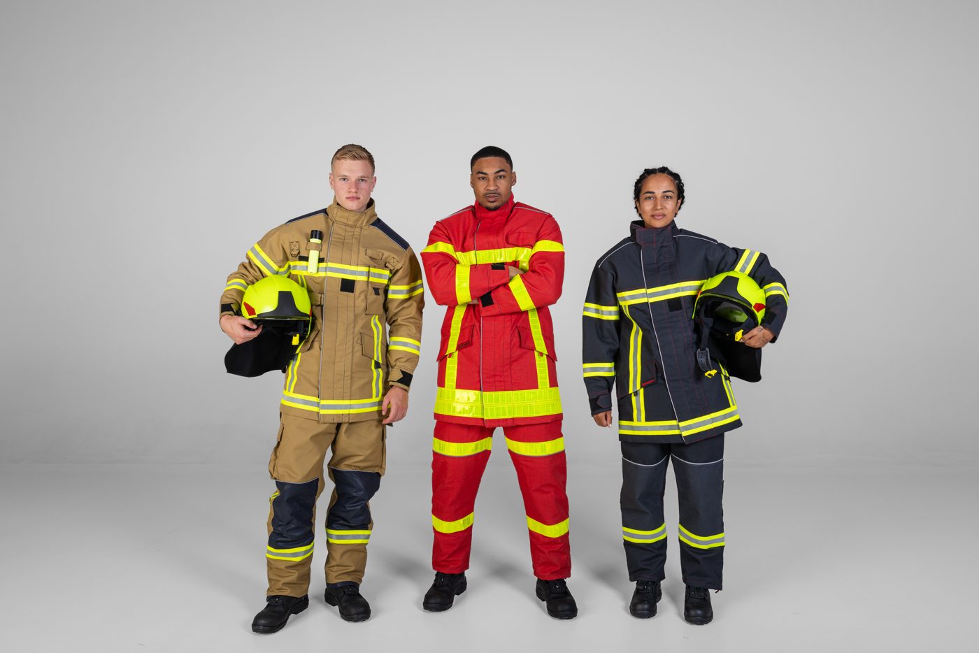 Tenues d'intervention Martinas gold, rouge et marine